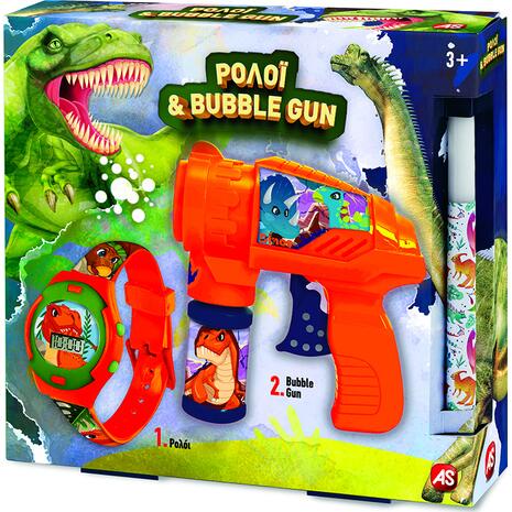 Λαμπάδα Ρολόι και Bubble Gun Δεινόσαυρος (1500-15731)