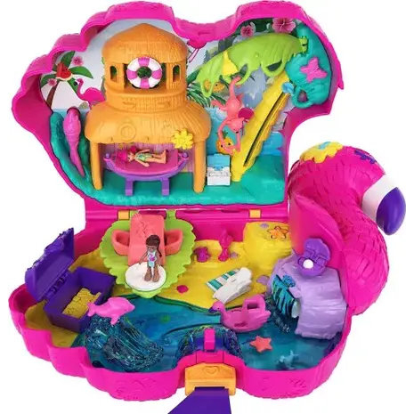 Polly Pocket Flamingo Party Πινιάτα 26 Εκπλήξεις Κούκλες Margot & Friend, Pop and Swap Feature (HGC41)