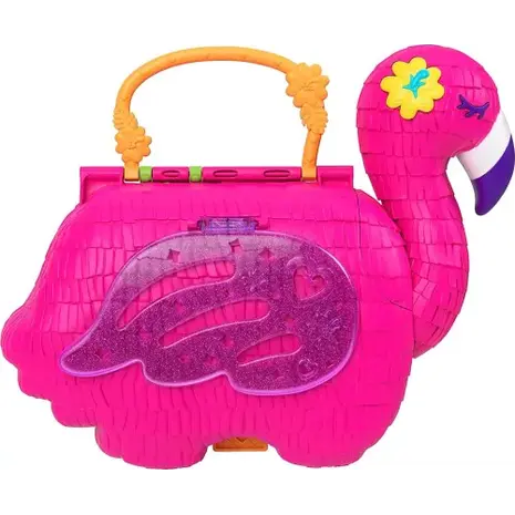 Polly Pocket Flamingo Party Πινιάτα 26 Εκπλήξεις Κούκλες Margot & Friend, Pop and Swap Feature (HGC41)