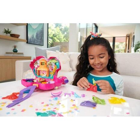 Polly Pocket Flamingo Party Πινιάτα 26 Εκπλήξεις Κούκλες Margot & Friend, Pop and Swap Feature (HGC41)