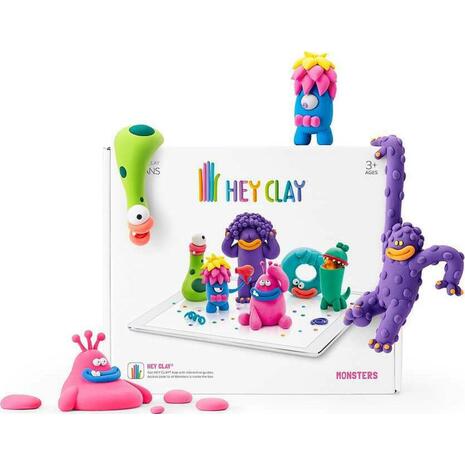 Hey Clay Claymates Τερατάκια Πολύχρωμος Πηλός (440004)