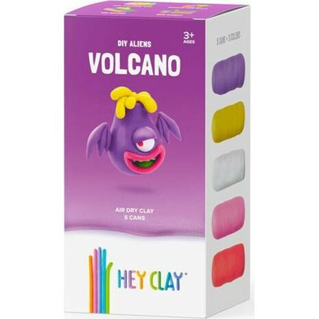 Hey Clay Claymates Aliens Volcano Πολύχρωμος Πηλός (440009)