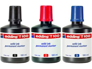 Μελάνι για μαρκαδόρο ανεξίτηλο EDDING Τ-100 100ml διάφορα χρώματα