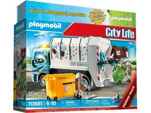 Λαμπάδα Playmobil City Life Φορτηγό ανακύκλωσης (70885)