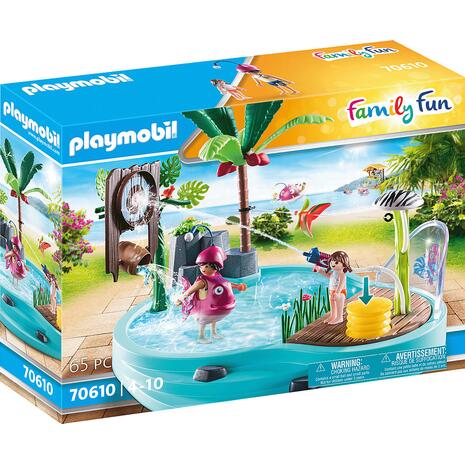 Playmobil Family Fun Small Pool with Water Sprayer Διασκέδαση στην πισίνα (70610)