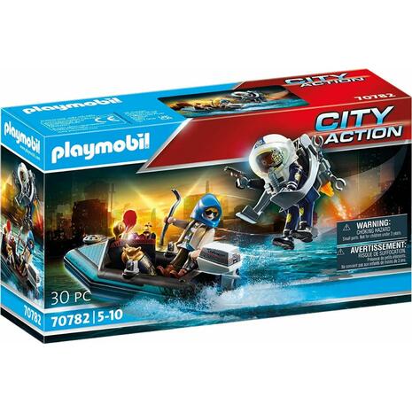 Playmobil City Action Σύλληψη ληστή έργων τέχνης από αστυνομικό jetpack (70782)