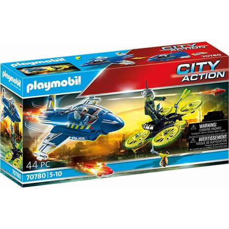 Playmobil City Action Καταδίωξη Drone από αστυνομικό τζετ (70780)