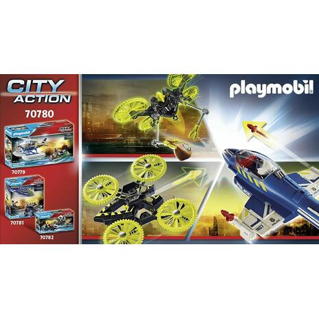 Playmobil City Action Καταδίωξη Drone από αστυνομικό τζετ (70780)