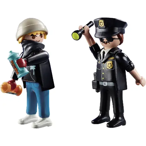 Playmobil Duopack Αστυνομικός και καλλιτέχνης γκράφιτι (70822)