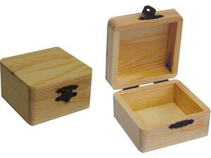 Κουτί ξύλινο τετράγωνο 8x8x5cm