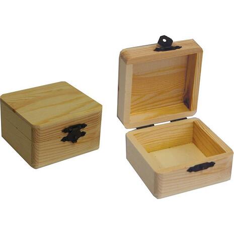 Κουτί ξύλινο τετράγωνο 8x8x5cm