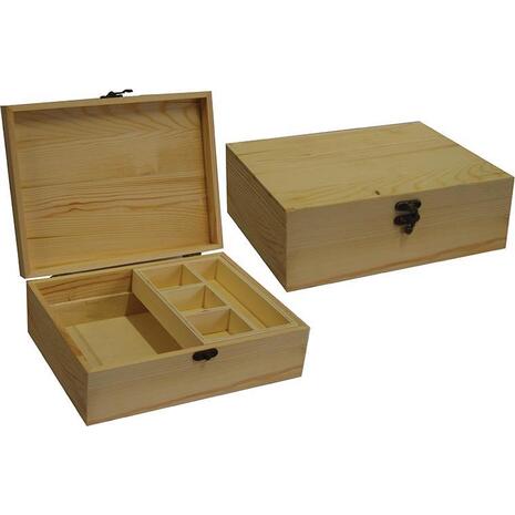 Κουτί ξύλινο με κλείστρο 25x19,2x8,5cm