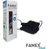 Μάσκα υψηλής προστασίας επίπεδη (Flat) FAMEX FFP2 N95 PFE≥95% μαύρη (1 τεμάχιο)
