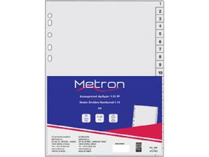 Διαχωριστικά πλαστικά Metron Α4 1-31 γκρι