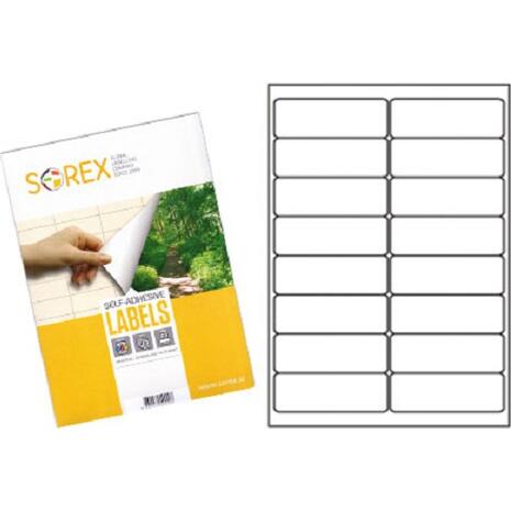 Ετικέτες αυτοκόλλητες Sorex  A4 99.1x34  (Λευκό)