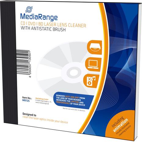 CD/DVD/BD καθαρισμού με antistatic brush MediaRange