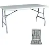 BLOW Τραπέζι Συνεδρίου - Catering Πτυσσόμενο (Βαλίτσα), Μέταλλο Γκρι, HDPE Άσπρο 45mm (ΕΟ181) (Λευκό)