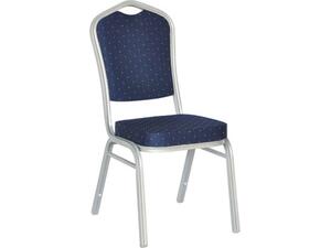 Καρέκλα Hilton Μέταλλο Βαφή Silver, Ύφασμα Μπλε [Ε-00015866] ΕΜ513,3 (1 τεμάχιο) (Μπλε)