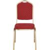 HILTON Καρέκλα Μέταλλο Βαφή Light Gold, Ύφασμα Κόκκινο (ΕΜ513,5) (Κόκκινο)