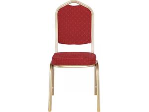 Καρέκλα Hilton Μέταλλο Βαφή Light Gold, Ύφασμα Κόκκινο [Ε-00018592] ΕΜ513,5 (1 τεμάχιο) (Κόκκινο)