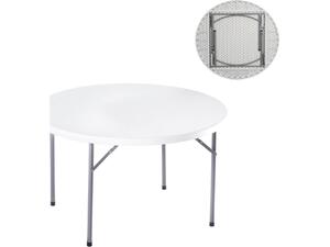 BLOW-R Τραπέζι Συνεδρίου Catering Πτυσσόμενο, Μέταλλο Βαφή Γκρι, HDPE Άσπρο (ΕΟ183,1) (Λευκό)