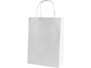 Χάρτινη σακούλα δώρου 22x18x8cm λευκή  (Λευκό)