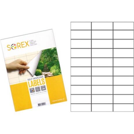 Ετικέτες αυτοκόλλητες SOREX 70x29.7mm  (Λευκό)