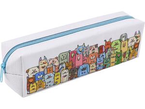Κασετίνα βαρελάκι Total Gift Stay Pawsitive cloth 19x5x5cm XL2166