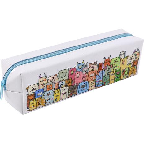 Κασετίνα βαρελάκι Total Gift Stay Pawsitive cloth 19x5x5cm XL2166