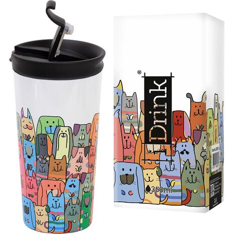 Kούπα θερμός i drink ID0231 Travel Mug 350ml Stay Pawsitive