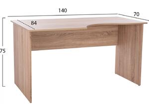 Γραφείο επαγγελματικής χρήσης DEVON 140x70-84x75Υ απόχρωση sonoma HM2447