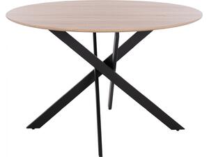 Τραπέζι Rosario MDF επιφάνεια sonoma & μεταλλικά πόδια Φ120x75cm HM8742.01 - Έπιπλα για όλους τους χώρους από το Oikonomou-shop