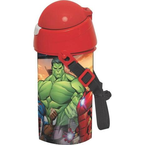 Παγουρίνο πλαστικό GIM Avengers 500 ml (557-45209) - Ανακαλύψτε Πλαστικά Παγούρια επώνυμων brands που μπορείτε να βασιστείτε και να εμπιστευτείτε για τα παιδιά σας από το Oikonomou-shop.