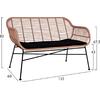 Σετ κήπου- βεράντας 4 τεμαχίων καναπές, 2 πολυθρόνες & τραπέζι μέταλλο & wicker μπεζ HM5460 - Έπιπλα για όλους τους χώρους από το Oikonomou-shop
