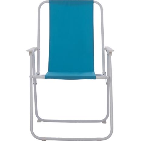 Καρέκλα παραλίας πτυσσόμενη μεταλλική με ψηλή πλάτη σιελ ύφασμα HM5148 - Ανακάλυψε ποιοτικά και μοντέρνα Έπιπλα και Ξαπλώστρες για να απολαύσεις τον ήλιο με άνεση από το Oikonomou-shop.