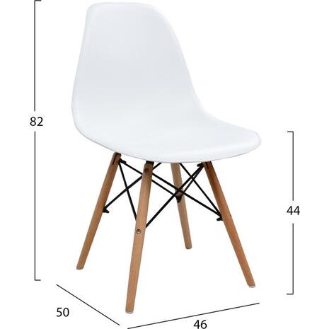 Καρέκλα με ξύλινα πόδια & κάθισμα twist PP λευκή HM8460.01 (1 τεμάχιο) - Ανακάλυψε ποιοτικά και μοντέρνα Έπιπλα και Καρέκλες Επισκέπτη  για όλους τους χώρους από το oikonomou-shop.