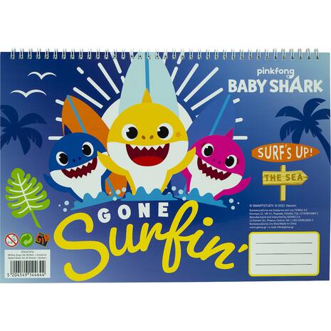 Μπλοκ Ζωγραφικής GIM Baby Shark Α4 23x33cm 40 φύλλων με αυτοκόλλητα (334-67416) - Ανακάλυψε Μπλοκ ζωγραφικής σε διάφορα μεγέθη και υπέροχα σχέδια από το Oikonomou-shop.gr.