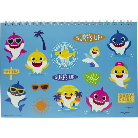 Μπλοκ Ζωγραφικής GIM Baby Shark Α4 23x33cm 40 φύλλων με αυτοκόλλητα (334-67416) - Ανακάλυψε Μπλοκ ζωγραφικής σε διάφορα μεγέθη και υπέροχα σχέδια από το Oikonomou-shop.gr.