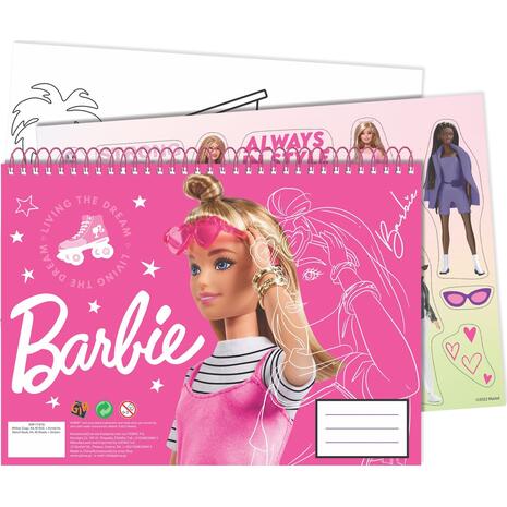 Μπλοκ Ζωγραφικής GIM Barbie Α4 23x33cm 40 φύλλων με αυτοκόλλητα (349-71416) - Ανακάλυψε Μπλοκ ζωγραφικής σε διάφορα μεγέθη και υπέροχα σχέδια από το Oikonomou-shop.gr.