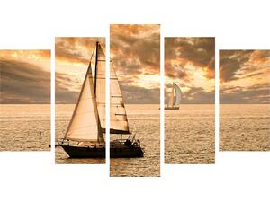 Πίνακας πεντάπτυχος " Sunset Sailing" MDF 100x60x0.3cm HM7206.01 - Ανακάλυψε μοντέρνα Διακοσμητικά Σπιτιού, Κάδρα-Πίνακες και Έπιπλα για κάθε γούστο για να διακοσμήσεις το σπίτι ή το γραφείο σου όπως το ονειρεύεσαι από το Oikonomou-shop.gr