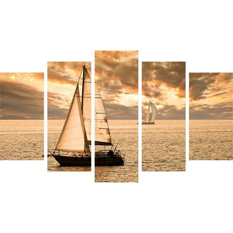 Πίνακας πεντάπτυχος " Sunset Sailing" MDF 100x60x0.3cm HM7206.01 - Ανακάλυψε μοντέρνα Διακοσμητικά Σπιτιού, Κάδρα-Πίνακες και Έπιπλα για κάθε γούστο για να διακοσμήσεις το σπίτι ή το γραφείο σου όπως το ονειρεύεσαι από το Oikonomou-shop.gr