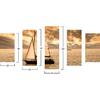 Πίνακας πεντάπτυχος " Sunset Sailing" MDF 100x60x0.3cm HM7206.01 - Ανακάλυψε μοντέρνα Διακοσμητικά Σπιτιού, Κάδρα-Πίνακες και Έπιπλα για κάθε γούστο για να διακοσμήσεις το σπίτι ή το γραφείο σου όπως το ονειρεύεσαι από το Oikonomou-shop.gr