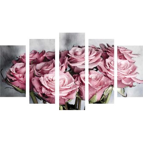 Πίνακας πεντάπτυχος "English Roses" MDF 100x60x0.3cm HM7206.02 - Ανακάλυψε μοντέρνα Διακοσμητικά Σπιτιού, Κάδρα-Πίνακες και Έπιπλα για κάθε γούστο για να διακοσμήσεις το σπίτι ή το γραφείο σου όπως το ονειρεύεσαι από το Oikonomou-shop.gr