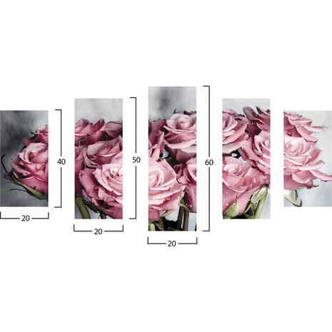 Πίνακας πεντάπτυχος "English Roses" MDF 100x60x0.3cm HM7206.02 - Ανακάλυψε μοντέρνα Διακοσμητικά Σπιτιού, Κάδρα-Πίνακες και Έπιπλα για κάθε γούστο για να διακοσμήσεις το σπίτι ή το γραφείο σου όπως το ονειρεύεσαι από το Oikonomou-shop.gr