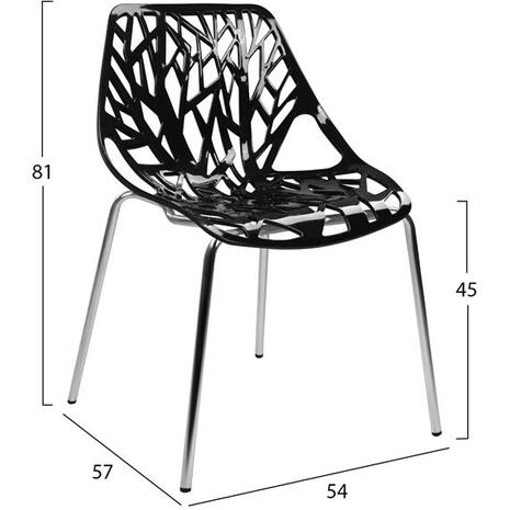 Καρέκλα Elsa πολυπροπυλενίου με μαύρο κάθισμα 54x57x81εκ. HM0023.12 - Ανακάλυψε ποιοτικά και μοντέρνα Έπιπλα και Καρέκλες Επισκέπτη  για όλους τους χώρους από το oikonomou-shop.