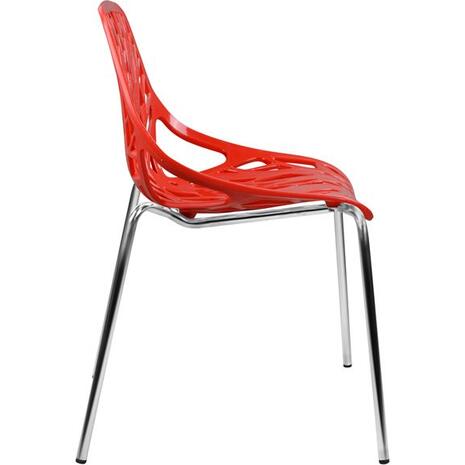 Καρέκλα Elsa πολυπροπυλενίου με κόκκινο κάθισμα 54x57x821εκ. ΗΜ0023.04 (1 τεμάχιο) - Ανακάλυψε ποιοτικά και μοντέρνα Έπιπλα και Καρέκλες Επισκέπτη  για όλους τους χώρους από το oikonomou-shop.