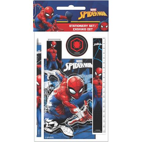 Σετ σχολικό GIM Spiderman (μπλοκ, μολύβι ,γόμα, ξύστρα, χάρακα) (337-03755) - Ανακάλυψε Σετ Σχολικό με τους αγαπημένους σου ήρωες από το Oikonomou-shop.gr.