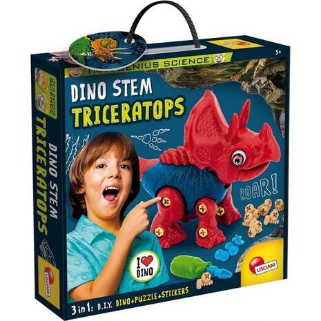 Εκπαιδευτικό Παιχνίδι Lisciani Giochi I'm Genius Dino Stem Triceratops 3in1 Dino+Puzzle+Stickers 92420 - Ανακαλύψτε Παιχνίδια, Επιτραπέζια, Τάβλι-Σκάκι για έναν όμορφο και δημιουργικό ελεύθερο χρόνο από το Oikonomou-shop.gr