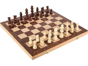 Τάβλι-σκάκι-ντάμα 3 σε 1 τύπου ξύλινο 39x39εκ. (περιέχει πούλια)