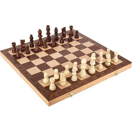 Τάβλι-σκάκι-ντάμα 3 σε 1 τύπου ξύλινο 39x39εκ. (περιέχει πούλια)